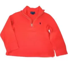 美品 ラルフローレン キッズ ハーフジップ ニット 3T 100cm レッド