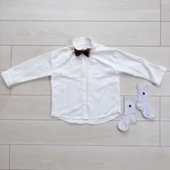 シャツ 長袖 蝶ネクタイ 110cm 靴下 17cm フォーマル 男の子