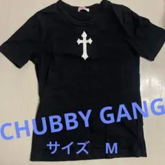 CHUBBY GANG クロスプリント Tシャツ ブラックのサムネイル