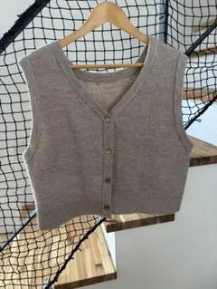 【お値下げ】ニコアンド　ニットベスト　ベージュニット