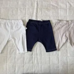 西松屋　ベビー服　パンツ 7分丈 3枚セット　80cm
