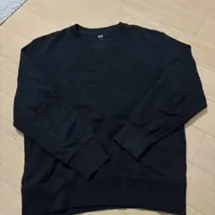 UNIQLO ブラック 無地トレーナー　クルーネック スウェット L