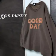 gym master フロントプリント 薄手トレーナー 裏起毛 レディースメンズ