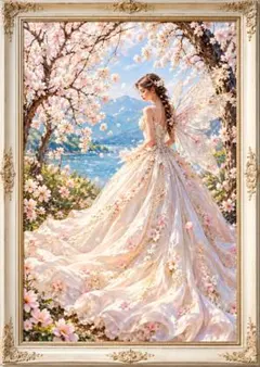 桜の妖精 アートパネル インテリア 絵画　0148