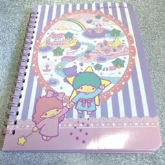 新品　未使用　キキララ　リングノート　ノートメモリー レトロ】キキララ メモ帳 リングノート交換ノートリトルツインスターズ