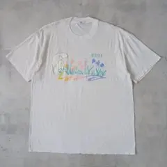 80s USA製　spring ford　Tシャツ　動物　シロクマ　アート　白のサムネイル