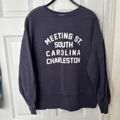 チャオパニックティピー　ネイビー プリント長袖スウェット