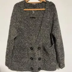 カーディガン ダブルボタン