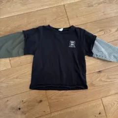 RIO 長袖カットソー 100cm 異素材ミックス