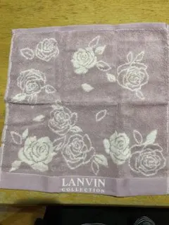 LANVIN COLLECTION バラ柄　ピンク　ハンドタオル