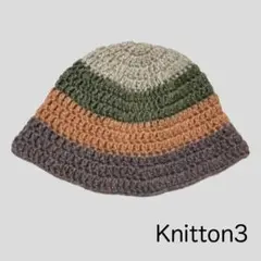 181　バケットハット　手編み　古着　レア　クロシェハット　クラッシャーハット