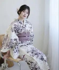 新品 未使用 utatane 浴衣 下駄 帯 セット 鈍ミントに糸菊と花 - メルカリ