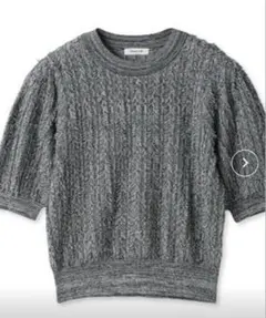 コットンフリンジハーフスリーブニット　Fray.id