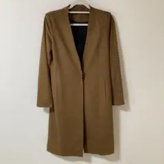 ノーカラーハーフコート