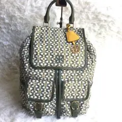 美品Tory Burch トリバーチ　プリントバックパック　リュックサック　総柄のサムネイル
