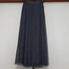 earth music&ecology チュール プリーツロングスカート