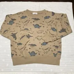 b.ROOM 恐竜　総柄　トレーナー　110cm 綿100%