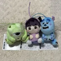 ディズニー　むにゃすやぬいぐるみ　マイク　サリー　ブー　モンスターズインク