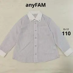 anyFAM エニィファム 長袖シャツ ブラウス ボーダー フォーマル 110