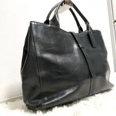 Bienco ビアンコ 本革 ブラック トートバッグ　A4収納可