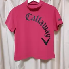 【美品】Callaway レディース モックネックシャツ ピンク LL