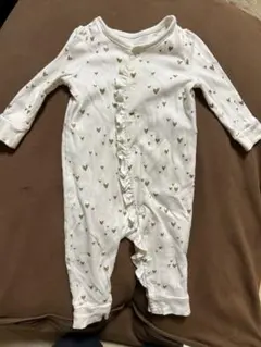GAP 3〜6m ラメハート柄ロンパース