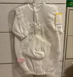 【新品未使用】セレモニードレス 新生児　 帽子付き 日本製