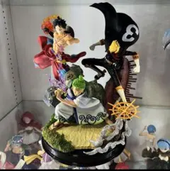 8*a様 ワンピース フィギュア ゾロ サンジ ルフィワノ国セット ジオラマ土台