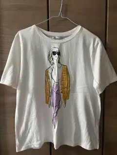ZARA イラストプリント Tシャツ Mサイズ ホワイト