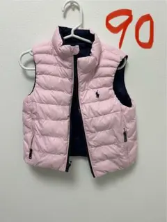 【美品】ラルフローレン　リバーシブル ダウンベスト90