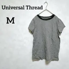 Universal Thread 【M】 ボーダー 半袖Tシャツ グレー