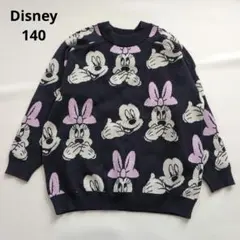 ディズニー ミッキー ミニー 総柄 ニットセーター 140