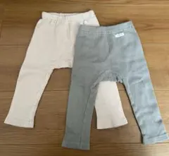 【PUPPAPUPO】リブ素材 ベビースパッツ 2点セット　まとめ売り