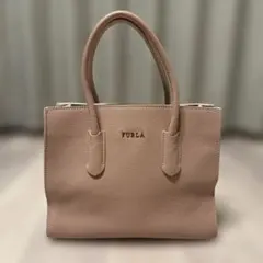 【美品！】FURLA ピンクベージュ ハンドバッグ