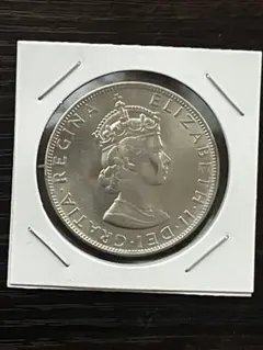 1959年 バミューダ 1クラウン 銀貨 エリザベス2世 - メルカリ