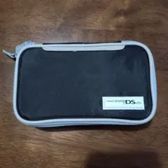 Nintendo DS Lite ケース 黒 グレー ストラップ付き