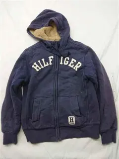 ■トミー ヒルフィガー ボア裏地ジップパーカー ネイビー メンズ