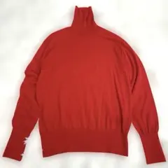 【極美品】Spick & Spanタートルネック赤ウール100% フリーサイズ