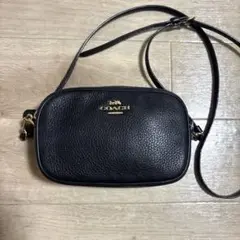 コーチ レザー ショルダーバッグブラック極美品　最終お値下げ‼️ COACH コーチ ショルダーバッグ レザー ブラック : ブランド