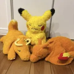 ポケモン くつろぎタイム ぬいぐるみ 3体 リザードン ピカチュウ カイリュー
