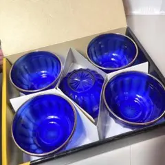 たち吉 橘 ボウル ブルーガラスボウル