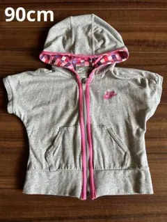 【NIKE】半袖ジップアップパーカー90cm