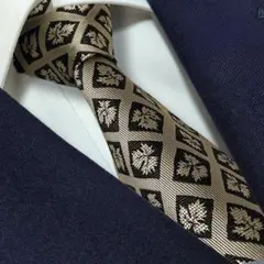 【135】Yves Saint Laurent ネクタイ 植物柄