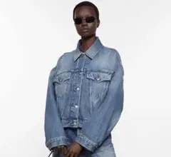 今季26SS Acne Studios クロップド デニムジャケット 36のサムネイル