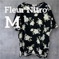 美品❣️匿名配送✨Fleur Nitro 【M】花柄 半袖Tシャツ