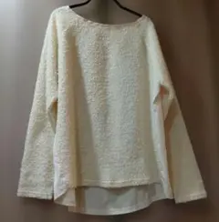 中古★GALLARDAGALANTE アイボリー ニットソー ブークレ