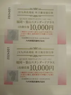JR九州高速船 株主優待割引券 クイーンビートルー　２枚セット