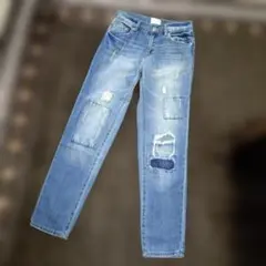 Emsexcite ダメージ デニム パンツ ジーンズ パッチワークのサムネイル