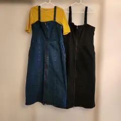 最終値下　大きいサイズ　デニムジャンパースカート　セット　GU