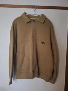 stussy ハーフジップ パネルスウェット